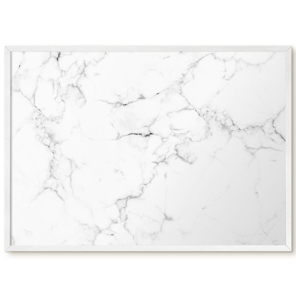 Tablica magnetyczna ozdobna w białej ramie, Marmur wzór 70x50, 8077493