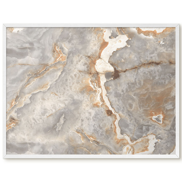Dekoracyjna tablica magnetyczna w białej ramie, marmur elegancja 80x60, 8078557