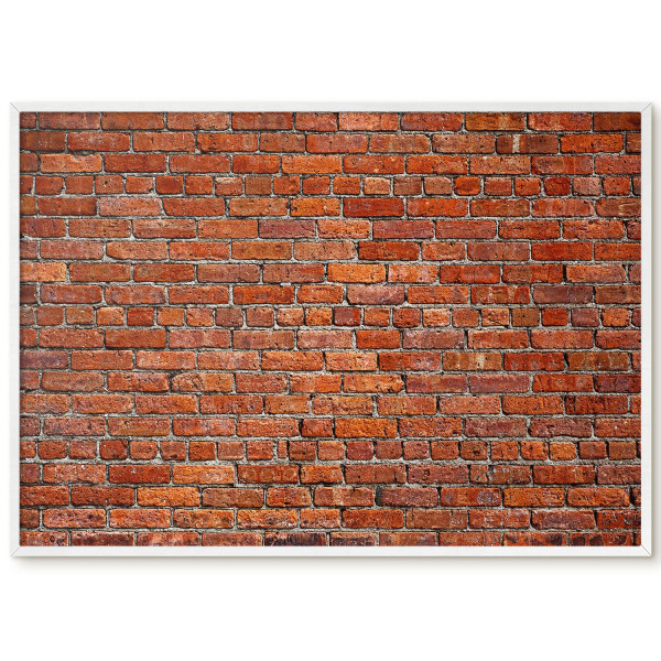 Ozdobna tablica na magnesy w białej ramie, Ceglany motyw 100x70 Wallfluent, 8082365