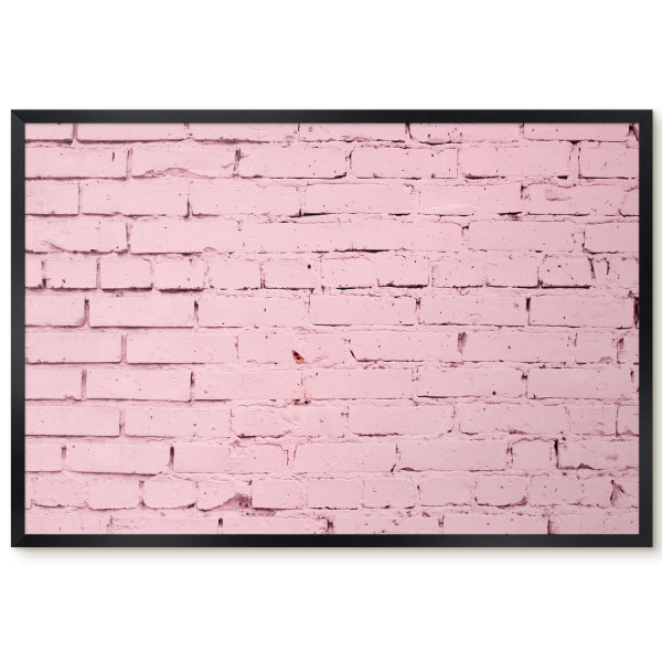 Tablica magnetyczna do salonu w czarnej ramie, Różowa cegła 60x40, 8083730