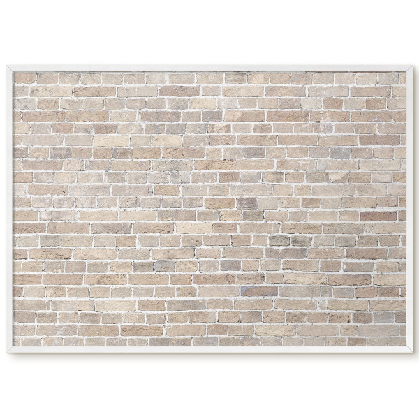 Ozdobna tablica na magnesy w białej ramie, Ceglany wzór 100x70, 8090624
