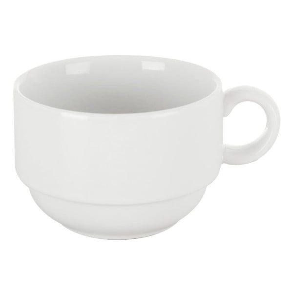Kubek porcelanowy biały do picia kawy herbaty MONA 180 ml, 812673
