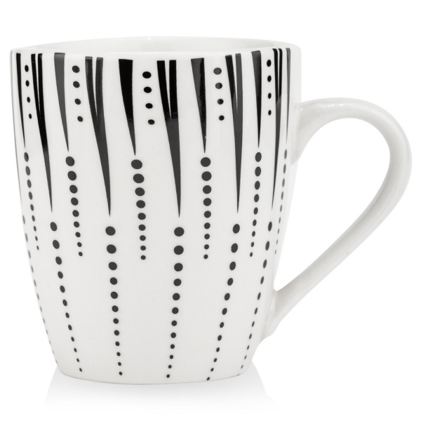 Kubek porcelanowy do picia kawy herbaty IRIS 370 ml, 812788
