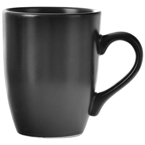 Kubek z uchem do picia kawy herbaty ceramiczny czarny 350 ml, 812942