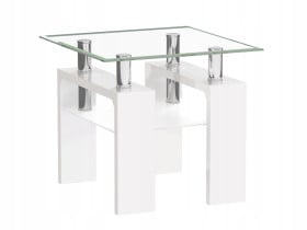 Stolik Kawowy A08-2 H-55Cm Mini Biały