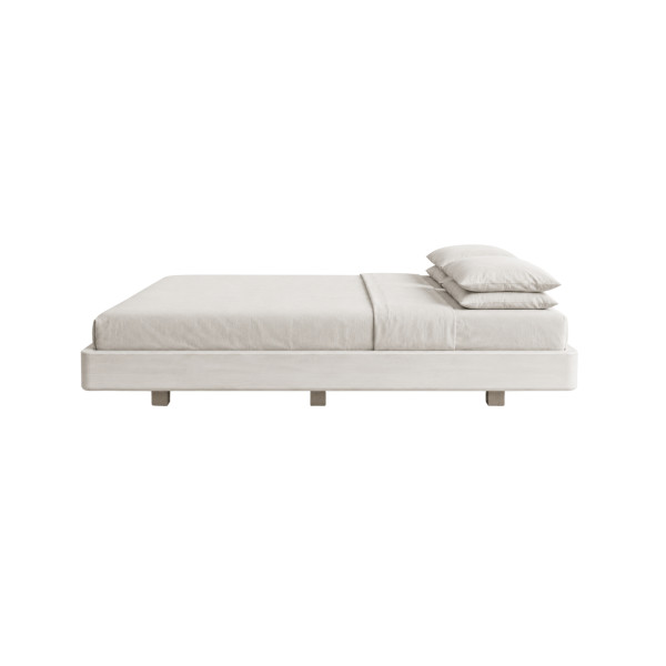 Łóżko lewitujące bukowe Visby LENA FLAT bez szafek / 120x200, biały, 8146476