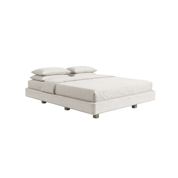 Łóżko lewitujące bukowe Visby LENA FLAT bez szafek / 160x200, biały, 8146540