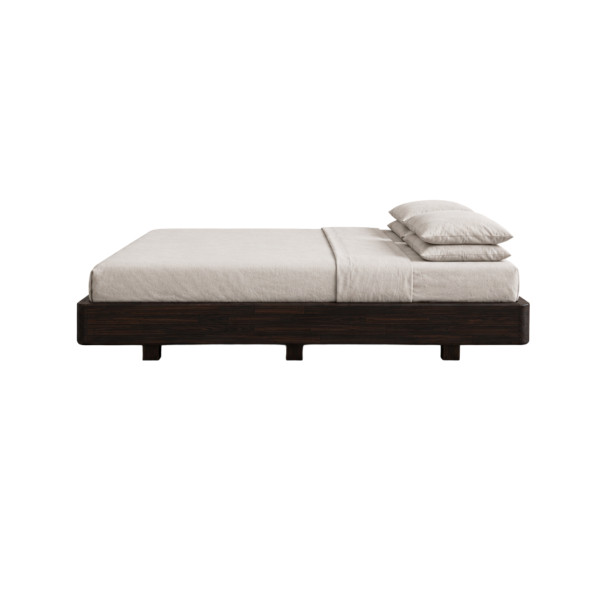 Łóżko lewitujące bukowe Visby LENA FLAT bez szafek / 200x200, palisander, 8146616