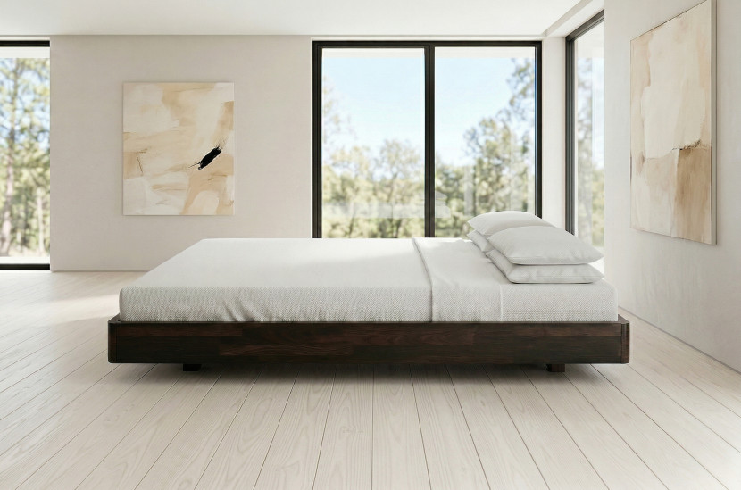 Łóżko lewitujące bukowe Visby LENA FLAT bez szafek / 180x200, palisander, 8146628