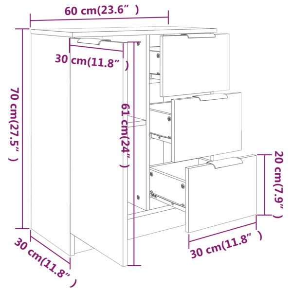 Szafka Brąz Materiał drewnopochodny vidaXL, 8146933