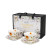 Komplet 2 filiżanek ze spodkami PANSY 250 ml porcelana kwiatowy, 8147330