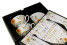 Komplet 2 filiżanek ze spodkami PANSY 250 ml porcelana kwiatowy, 8147331