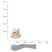 Komplet 2 filiżanek ze spodkami PANSY 250 ml porcelana kwiatowy, 8147332