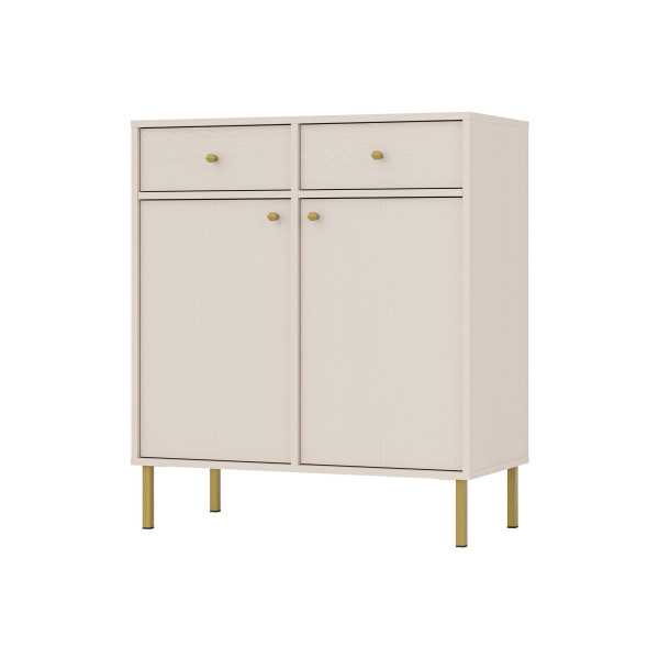 Komoda TORINO 84x95x41 cm Odcienie beżu, 8150482