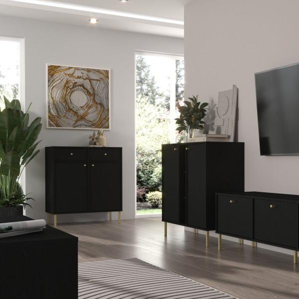 Komoda TORINO 84x95x41 cm Grafit, 8150574