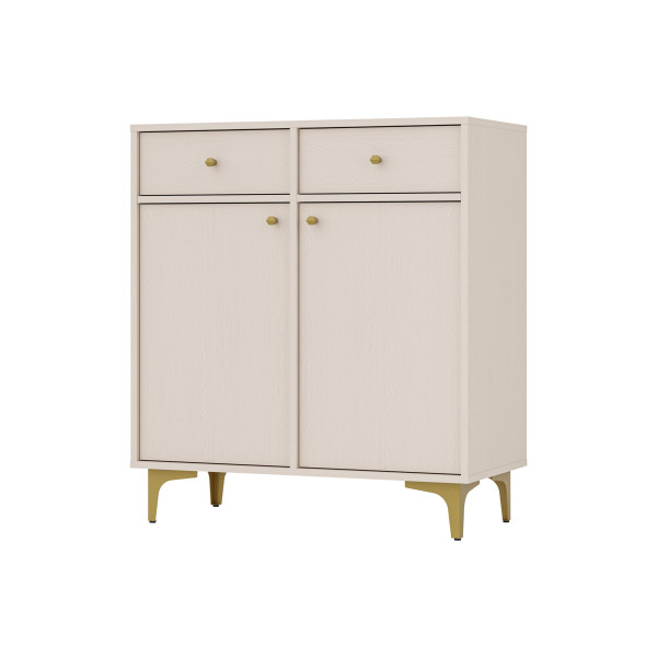 Komoda TORINO 84x94x41 cm Odcienie beżu, 8150613
