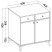 Komoda TORINO 84x94x41 cm Odcienie beżu, 8150614