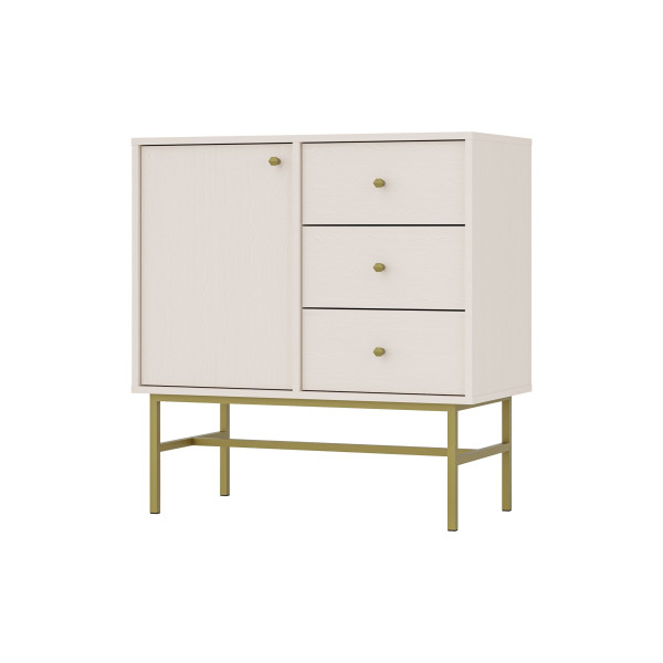 Komoda TORINO 84x86x41 cm Odcienie beżu, 8155248
