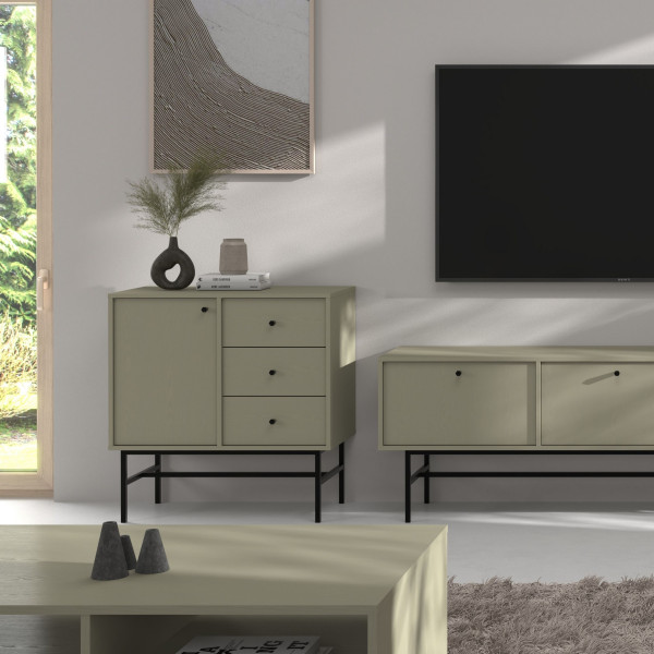 Komoda TORINO 84x86x41 cm Odcienie zieleni, 8155264