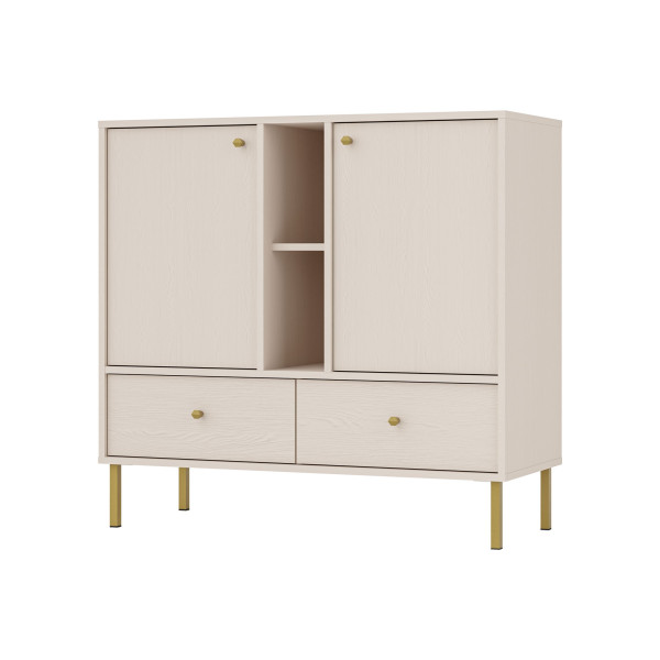 Komoda TORINO 100x95x41 cm Odcienie beżu, 8155271