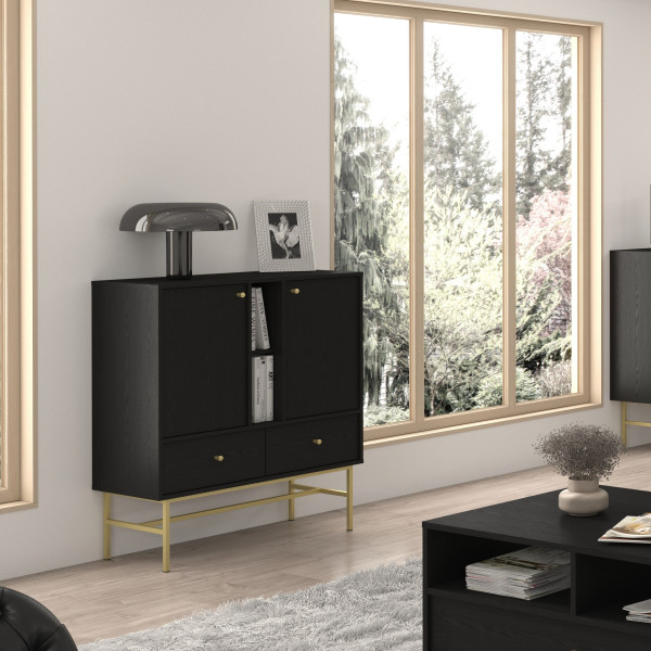 Komoda TORINO 100x108x41 cm Grafit, 8155280