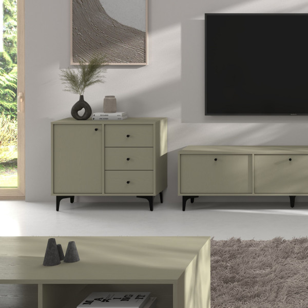 Komoda TORINO 84x72x41 cm Odcienie zieleni, 8155333