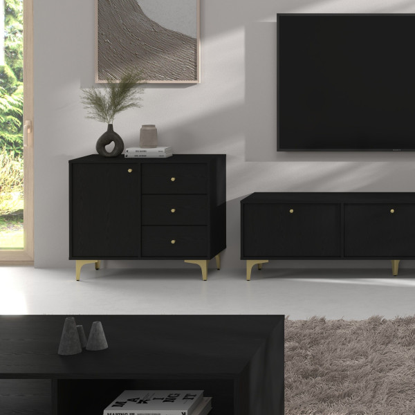 Komoda TORINO 84x72x41 cm Grafit, 8155341