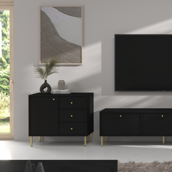 Komoda TORINO 84x74x41 cm Grafit, 8155351