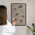 Tablica magnetyczna ozdobna w czarnej ramie, pionowe paski 60x40, 8155966
