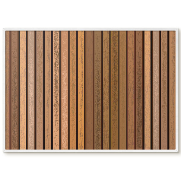 Tablica magnetyczna ozdobna w białej ramie, Ciepłe pasy 100x70 Wallfluent, 8156266