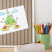 Tablica magnetyczna ozdobna w białej ramie, pionowe paski 100x70, 8156600