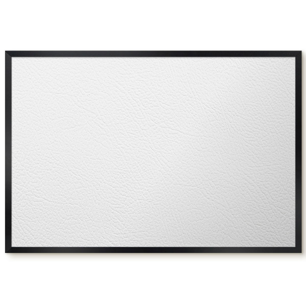 Dekoracyjna tablica magnetyczna w czarnej ramie, Biała tekstura 60x40, 8164483