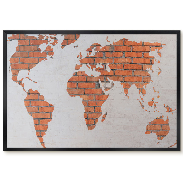Tablica magnetyczna z nadrukiem w czarnej ramie, 60x40 Wallfluent, 8174288