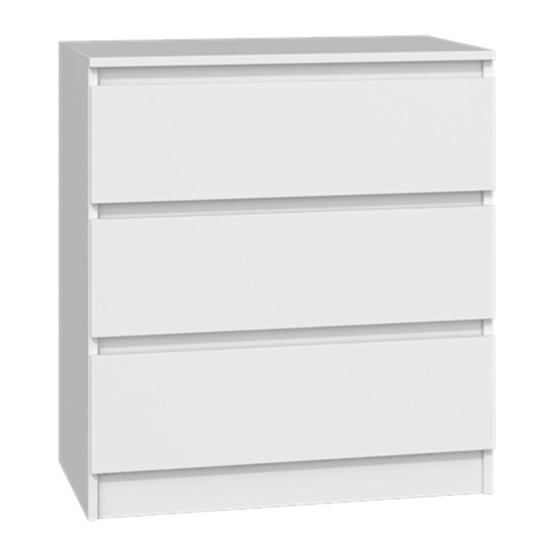 Komoda Malwa z trzema szufladami 70 cm biała, 8175830