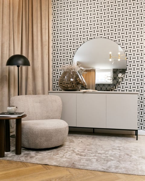 Komoda trzydrzwiowa Bemmi 150 cm Beżowy, 8176066