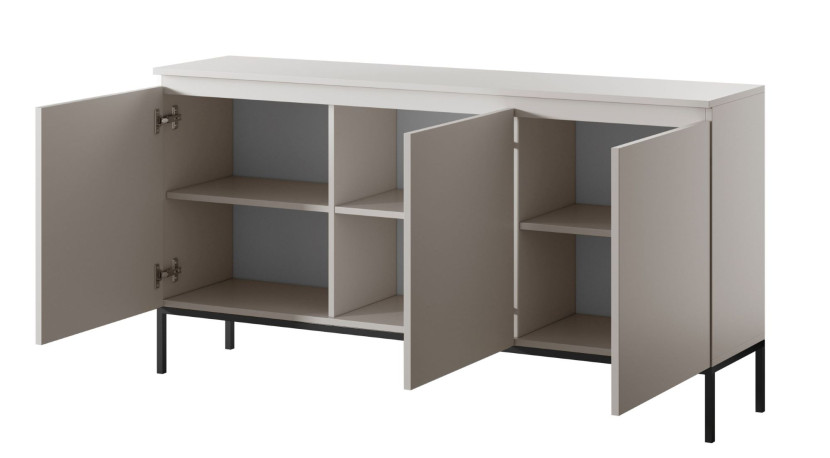 Komoda trzydrzwiowa Bemmi 150 cm Beżowy, 8176067