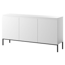 Produkt: Komoda trzydrzwiowa Bemmi 150 cm biała z czarnymi nogami