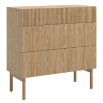 Komoda Nolie z trzema szufladami 90 cm Dąb Olejowany - Selsey design