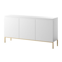 Produkt: Komoda trzydrzwiowa Bemmi 150 cm biała ze złotymi nogami