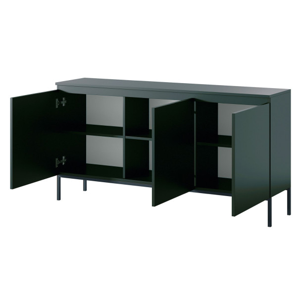 Komoda trzydrzwiowa Bemmi 150 cm Ciemnozielony, 8176249