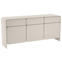 Komoda trzydrzwiowa Lummo z trzema szufladami 156 cm kaszmir