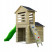 Inny kolor wybarwienia: Domek dla dzieci Robert + ślizg zielony i ścianka