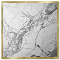 Produkt: Tablica magnetyczna do salonu w złotej ramie, Marmurowa elegancja 50x50