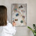 Magnetyczna tablica ozdobna w srebrnej ramie, Marmur elegancja 60x40, 8212539