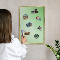 Tablica magnetyczna z nadrukiem w złotej ramie, 60x40 Wallfluent