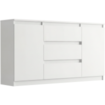 Komoda 140cm szuflady drzwi szafka FRAMIRE R-140-S3 biała