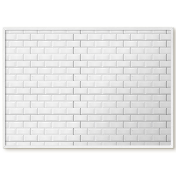 Dekoracyjna tablica magnetyczna w białej ramie, 100x70 Wallfluent, 8227591