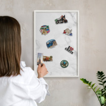 Magnetyczna tablica ozdobna w białej ramie, 60x40 Wallfluent