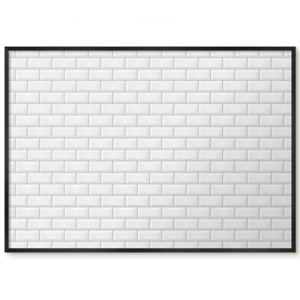 Dekoracyjna tablica magnetyczna w czarnej ramie, 100x70 Wallfluent, 8227703