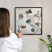 Magnetyczna tablica ozdobna w czarnej ramie, 50x50 Wallfluent, 8227732